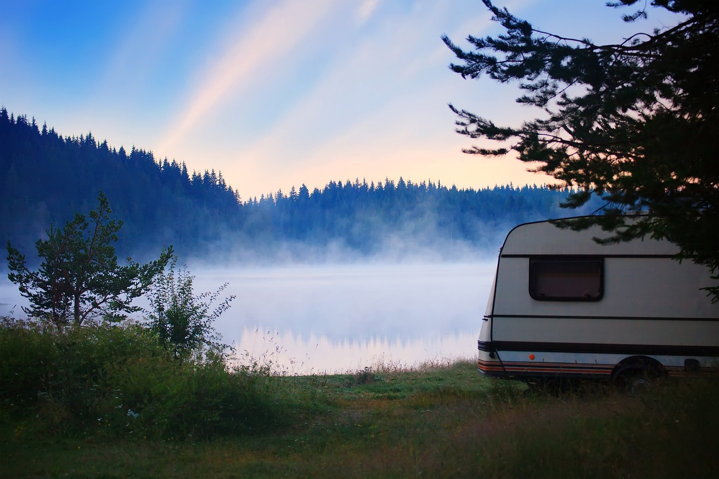 camper sunrise